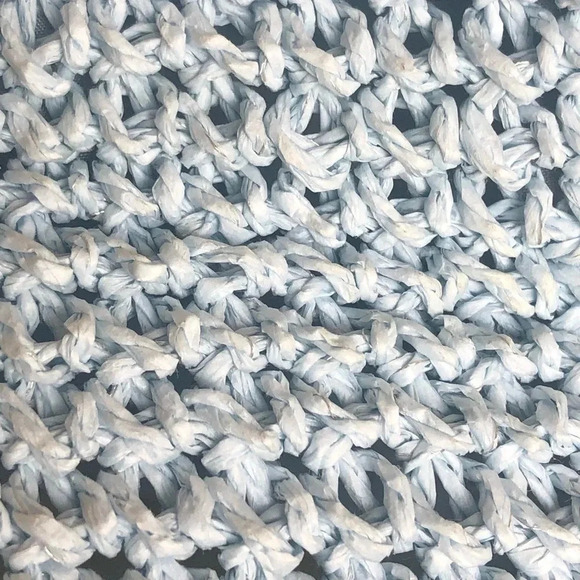 H&M Baby blue summer straw style hand bag - Picture 11 of 16